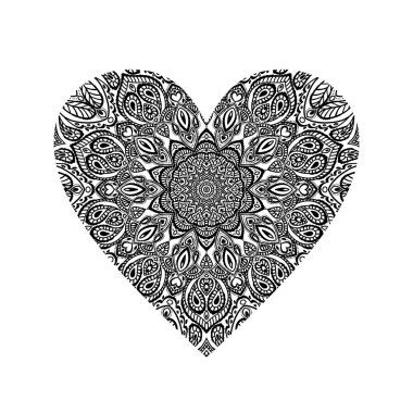 kalp mandala desenli.