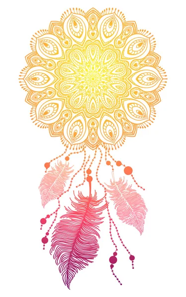 Mandala dream catcher — Stockvector