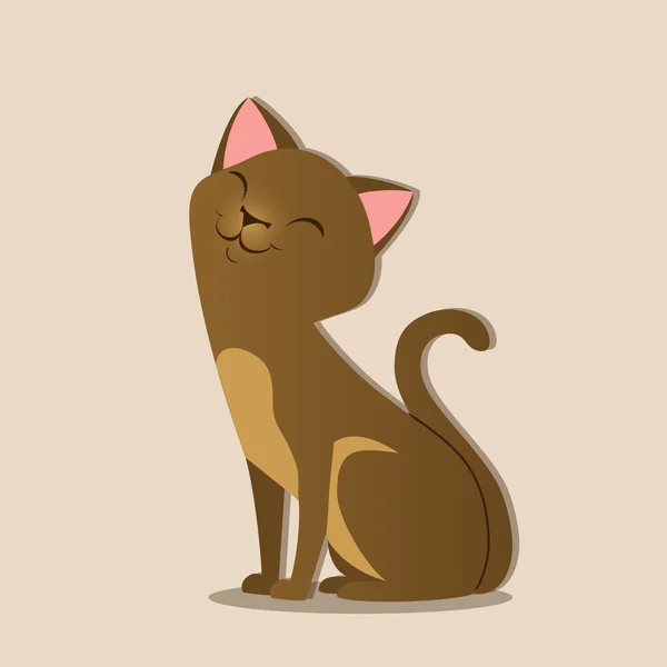 Ilustración gato sonriente — Archivo Imágenes Vectoriales