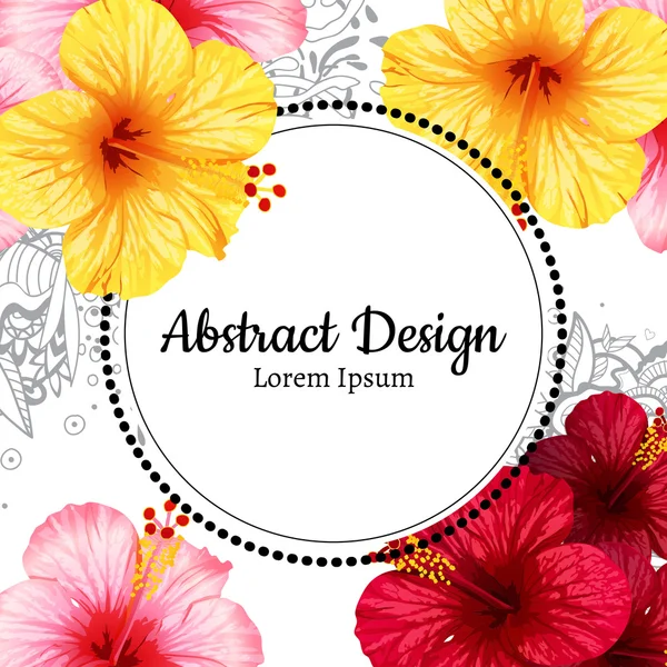 Hibiscus realistische bloemen — Stockvector