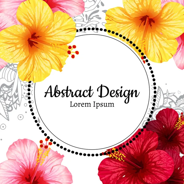 Hibiscus flori realiste — Vector de stoc