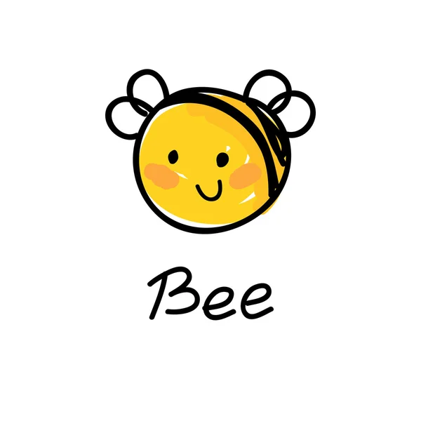 Icône abeille mignonne — Image vectorielle