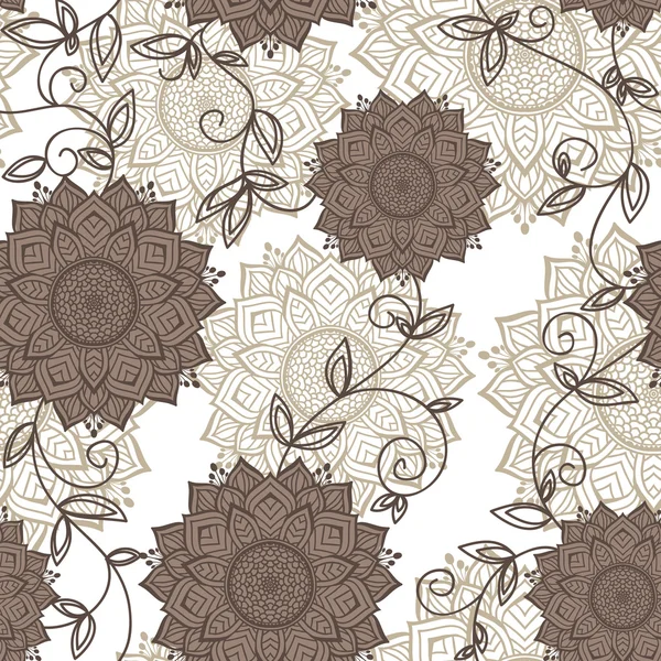 Fond sans couture avec motif floral — Image vectorielle