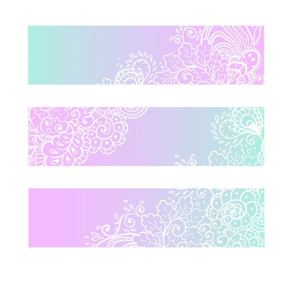 Banner mit Blumenmuster — Stockvektor