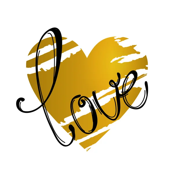 Mot dessiné à la main "amour ". — Image vectorielle