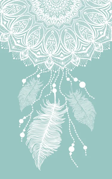 Mandala dream catcher — Stockvector