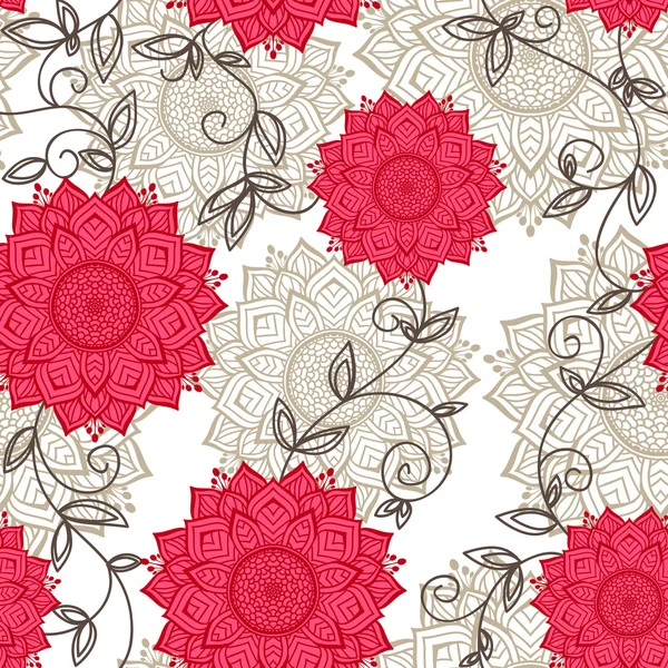 Fondo sin costuras con patrón floral — Vector de stock