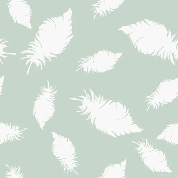 Motif sans couture avec plumes — Image vectorielle