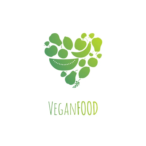 Vegan ilustração alimentar . —  Vetores de Stock