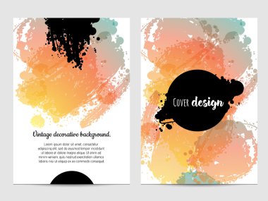 Elle çizilmiş fırça leke ile davet