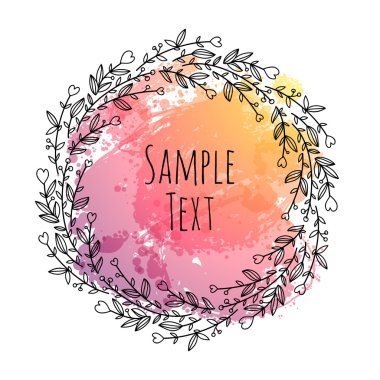 elle çizilmiş çiçek şekil