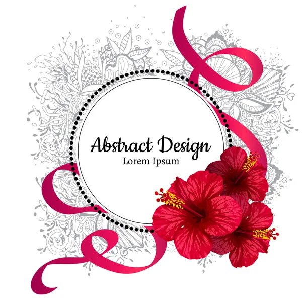 Hibiscus realistic flowers — Stock Vector