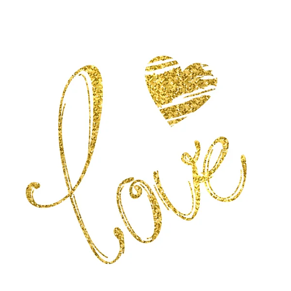 Mot dessiné à la main "amour ". — Image vectorielle