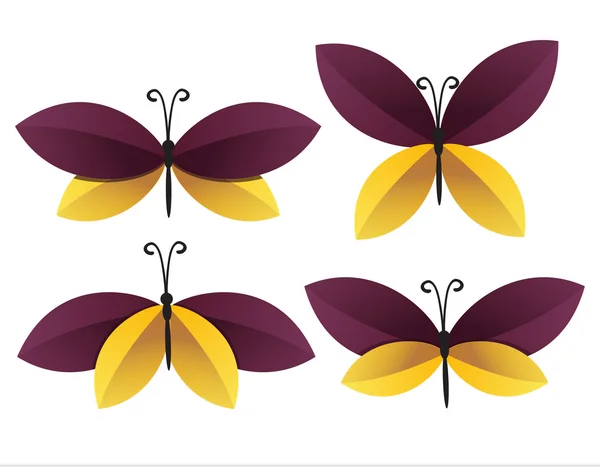 Světlé motýl ilustrace — Stockový vektor