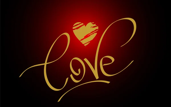 Hand drawn word "love". — Stock Vector