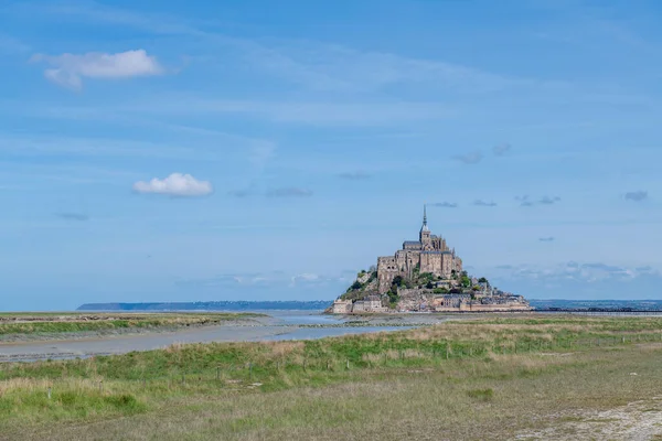 Mont Saint Michel Bij Frankrijk Normandië — Stockfoto