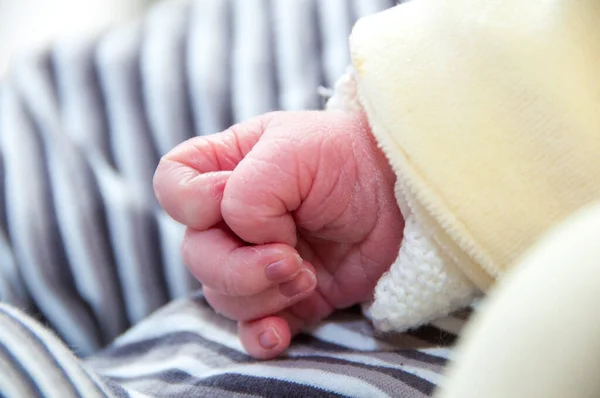 Adorable Linda Mano Bebé Dedos Cerca Macro Fotografía — Foto de Stock