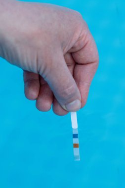 Özel bir yüzme havuzunun pH 'ını kontrol et.