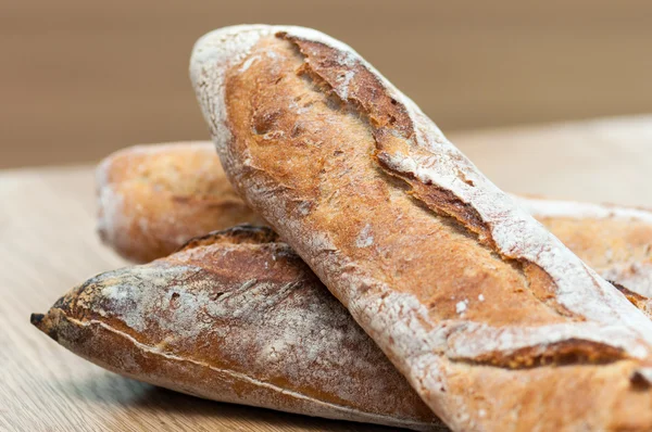 Panes y baguettes franceses —  Fotos de Stock