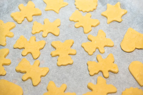 クリスマスのクッキーの調理 — ストック写真