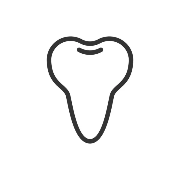 健康的牙齿，单根，可爱的单向量图标说明 — 图库矢量图片