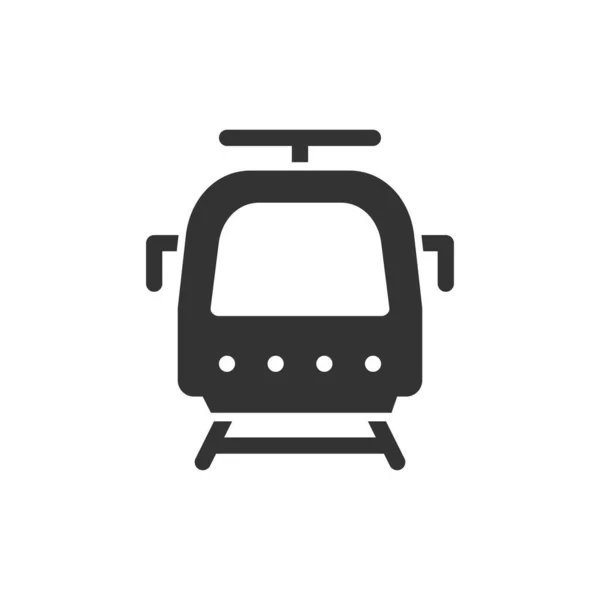 Train front view vector glyph style icon — Stock Vector