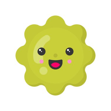 Tatlı gülümseyen kabak, izole edilmiş renkli sebze ikonu