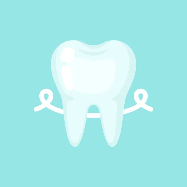 Zub s nití, roztomilé barevné vektorové ikony ilustrace — Stockový vektor