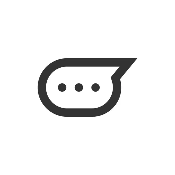 Chat burbuja de voz y el icono de vector de estilo de línea de globo de diálogo — Vector de stock