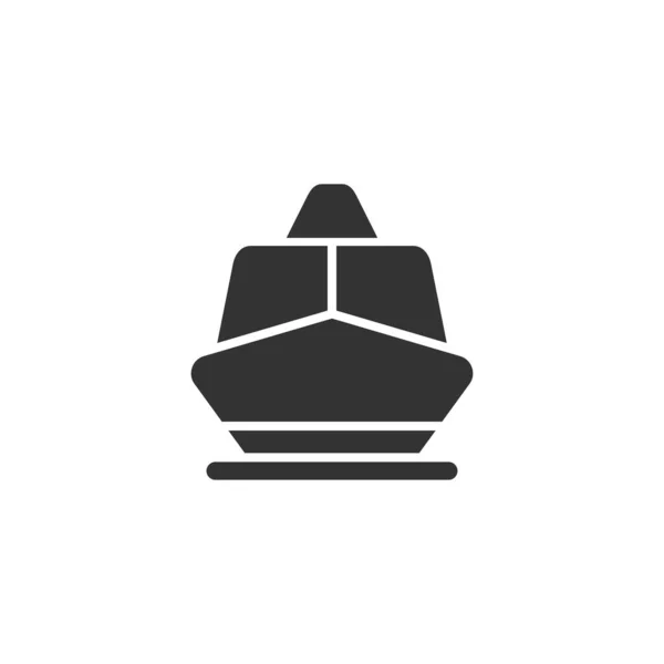 Ikona stylu vektorového glyfu zobrazení lodi — Stockový vektor