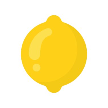 Şirin limon meyvesi, izole edilmiş renkli vektör simgesi