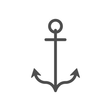 Çapa vektörü tek simgesi, ayrı izole işareti