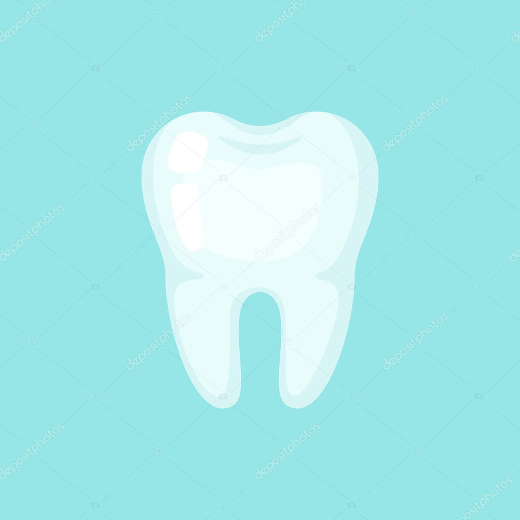 Healthy tooth, cute single colorful vector icon illustration