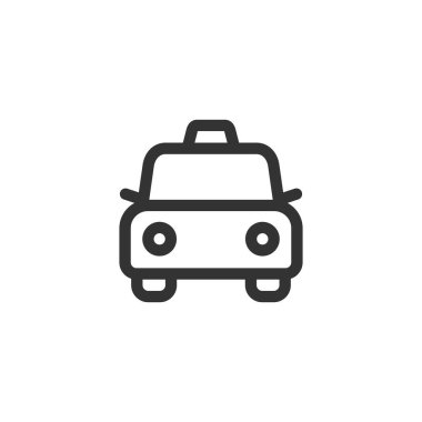 Taksi arabası ön görünüm vektör çizim biçimi simgesi