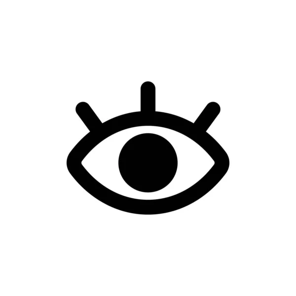Eye vector icon. Isolated single eye sign — Stock Vector