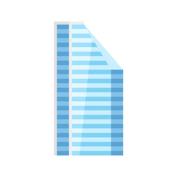 Modern stadsbyggnad, isolerade vektor platt tecknad illustration — Stock vektor