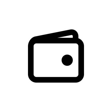 Para cüzdanı, satır ağı veya mobil arayüz vektör simgesi