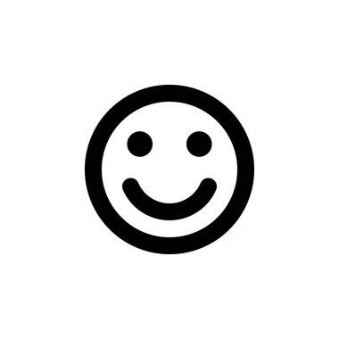 Gülen yüz, çizgi ağı veya mobil arayüz vektör simgesi