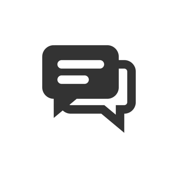 Chat burbuja de voz y globo de diálogo llenado icono de vector de estilo — Archivo Imágenes Vectoriales