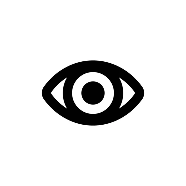 Icono del vector ocular. Signo de ojo único aislado — Vector de stock