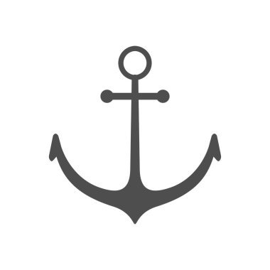 Çapa vektörü tek simgesi, ayrı izole işareti