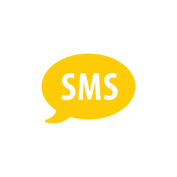 SMS metin iletisi logo glyph biçim vektör simgesi — Stok Vektör