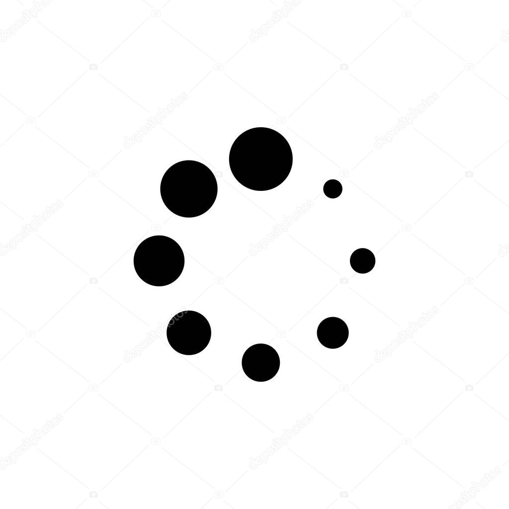 Round loading preloader, line web or mobile interface vector icon