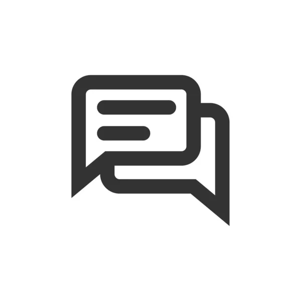 Chat spraak bel en dialoogvenster ballon lijn stijl vector pictogram — Stockvector