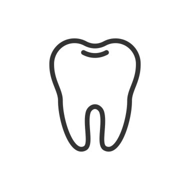 Sağlıklı diş, şirin tek vektör simgesi çizimi