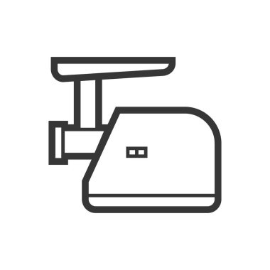 Et öğütücü ana hatları tek izole vektör simgesi