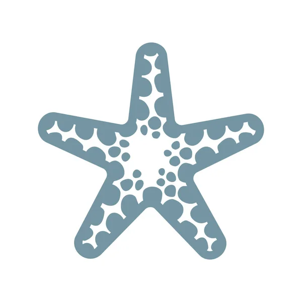 海のヒトデベクトルの単一のアイコン、分離されたイラスト — ストックベクタ