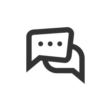 Konuşma balonu ve diyalog balonu satır vektör simgesi