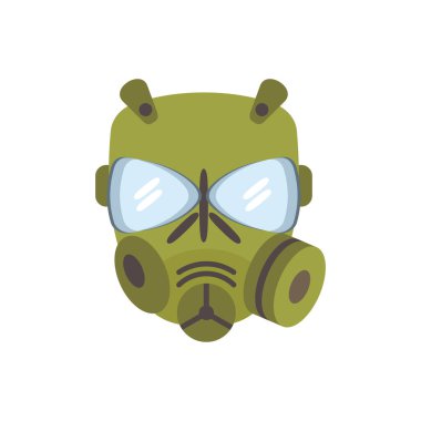 Gaz maskesi, vektör düz paintball veya hava yumuşaklığı simgesi