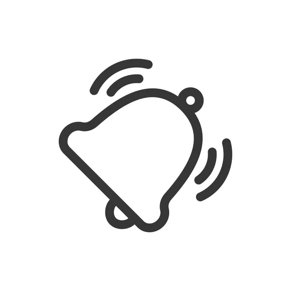 Ringing bell line style isolated vector icon — 스톡 벡터